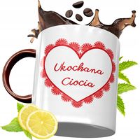 Kubek Bordowy Dla Cioci Na Urodziny Prezent Z Nadrukiem Ze Zdjęciem