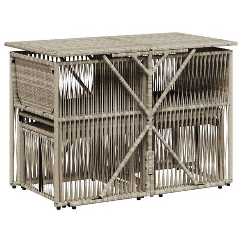 7-cz. zestaw mebli ogrodowych z poduszkami, szary, rattan PE na Arena.pl