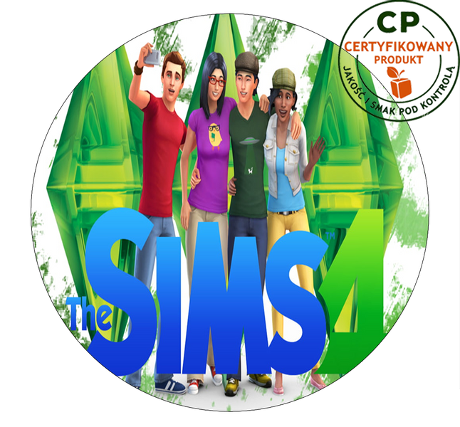 Opłatek na tort Sims zdjęcie 1