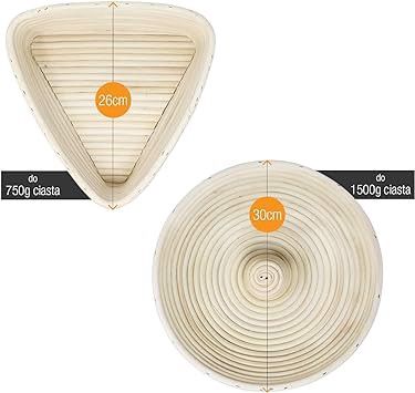 Kosz z rattanu do wyrastania chleba trójkatny na Arena.pl