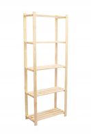 Regał drewniany biurowy garażowy do spiżarni 5 półek 170x80x28,5