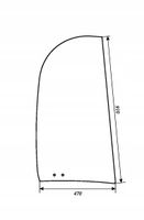 Szyba boczna prawa przesuwna JCB 8025, 8026, 8030, 8035 CTS ZTS