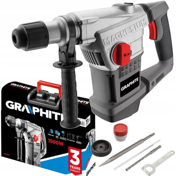 MŁOT UDAROWY (UDAROWO-OBROTOWY) MŁOTOWIERTARKA SDS+ 1500W GRAPHITE 58G862 zdjęcie 1