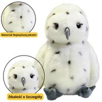 DLA NAJMŁODSZYCH PLUSZOWA SOWA PTAK  BIAŁA