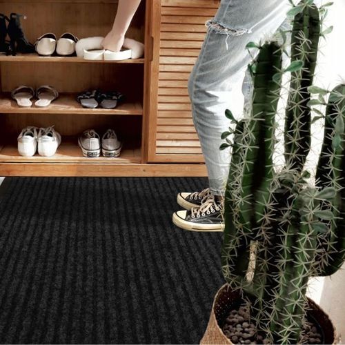 Wycieraczka mata do butów pod drzwi wejściowa czarna zewnętrzna 90x150cm na Arena.pl