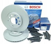 BOSCH TARCZE + KLOCKI PRZÓD ASTRA H MERIVA B ZAFIRA B MOCOWANE NA 5 ŚRUB