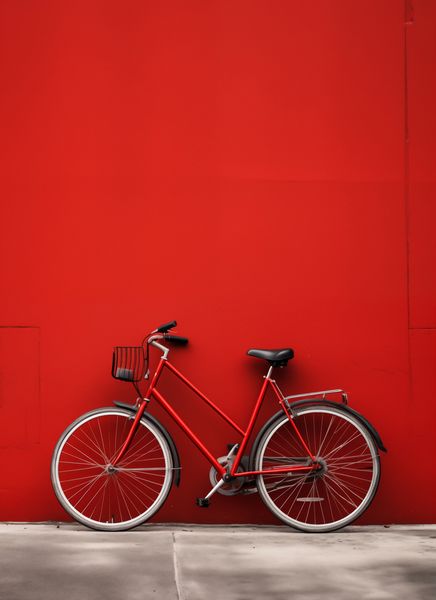 Plakat 40x55cm Czerwony Rower zdjęcie 1