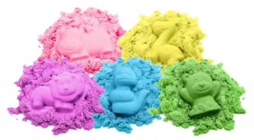 PIASEK KINETYCZNY 3kg +BASEN FOREMKI ŁOPATKA PATYCZKI PIASKOWNICA ZESTAW XL na Arena.pl