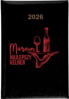 Kalendarz A5 2026 tygodniowy KSIĄŻKOWY PREZENT DLA KELNERA Z IMIENIEM