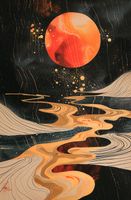 Plakat 56,6x86,4cm Planetarny Taniec