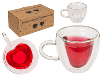 2x Szklanki Termiczne SERCA - Lekkie, Podwójne Szkło