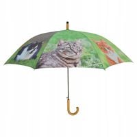 Parasol z motywem kotów 120cm Automatyczny Długi kolorowy Koty Parasolka