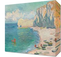 Obraz 30x30cm The Beach and the Falaise d'Amont, Monet Vintage