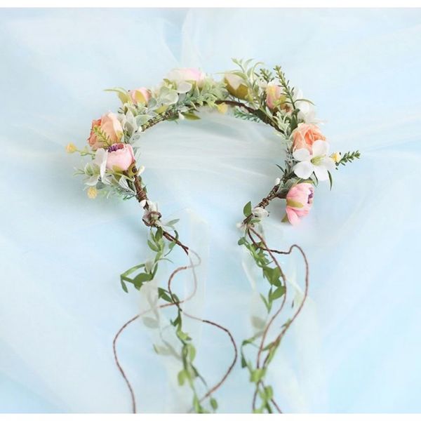 Wianek Opaska Wianuszek Kwiaty  Boho W90 zdjęcie 2