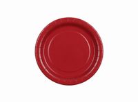 Talerzyki papierowe Basic ciemne czerwone bordowe, 18 cm 6 szt.