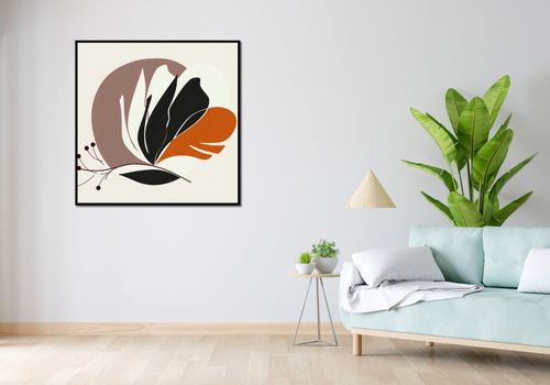 Plakat 100x100cm Elegancja Roślinna na Arena.pl