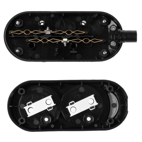 gniazdo podwójne 16a 250v rozbieralne b/u czarne - vt-302-0120 na Arena.pl