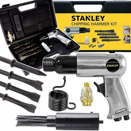 UDAROWY MŁOTEK PNEUMATYCZNY STANLEY IGŁOWY PIASKARKA + ZESTAW DŁUT na Arena.pl