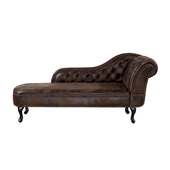 Szezlong eko zamsz prawostronny brązowy NIMES