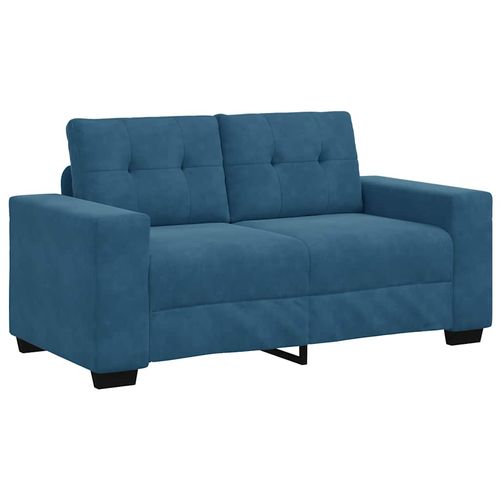 Sofa dwuosobowa, niebieska, 120 cm, aksamit na Arena.pl