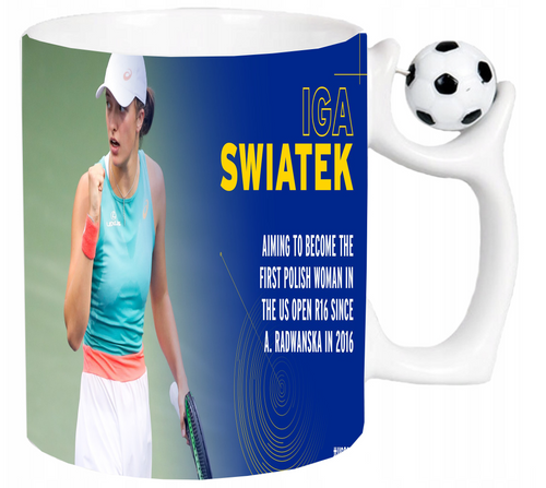 Kubek z uchwytem dla Fana Iga Świątek na Arena.pl