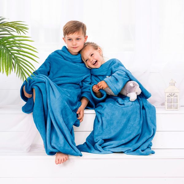 Koc DecoKing LAZYKIDS INDIGO 90x105 zdjęcie 1