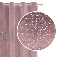 Zasłona gotowa na przelotkach Shiny 140x250 welurowa pudrowa