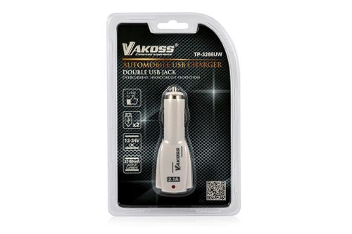 VAKOSS Ładowarka samochodowa 2xUSB DC 12-24V na Arena.pl