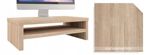 Podstawka pod monitor Na Wymiar z półką Dąb Sonoma niewidoczny montaż na Arena.pl