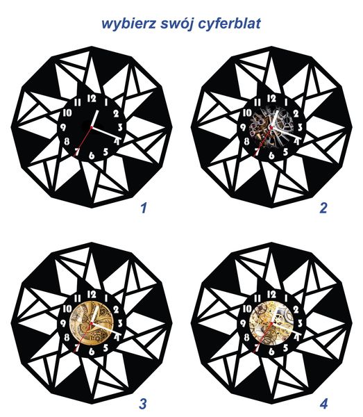 ZEGAR ŚCIENNY GEOMETRIA 38cm M 107.10 zdjęcie 5