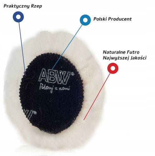 futro polerskie naturalne na rzep do polerowania do lamp 75mm abw na Arena.pl