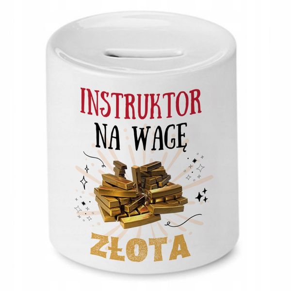 Dla Instruktora Skarbonka Na Urodziny Na Prezent Z Nadrukiem Ze Zdjęciem zdjęcie 1