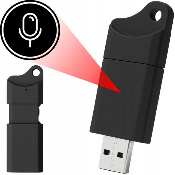 DYKTAFON SZPIEGOWSKI MINI PENDRIVE PODSŁUCH MAŁY BRELOK USB zdjęcie 1