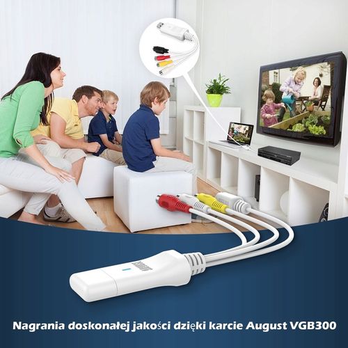 August VGB300 Video Grabber USB zgrywaj VHS na PC na Arena.pl