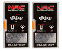 ZESTAW ŁAŃCUCHY 16" (57 OGNIWA - 3/8 X 1,3 MM) NAC (2 SZTUKI)