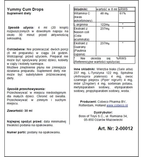 Krople poprawiające smak spermy na Arena.pl