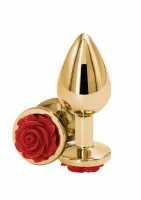 rose buttplug medium aluminiowy chromowany dekoracyjny 8,5 cm