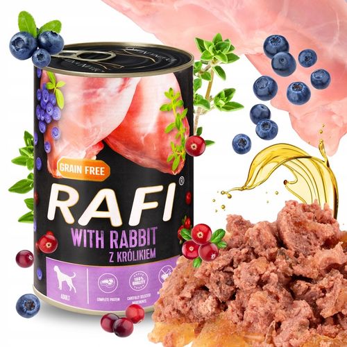 MOKRA KARMA DOLINA NOTECI RAFI ADULT BEZ ZBÓŻ PUSZKA MIX SMAKÓW 24 x 400G na Arena.pl