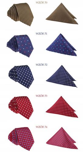 ZESTAW KOMPLET = KRAWAT i POSZETKA ( CHUSTECZKA ) na Arena.pl