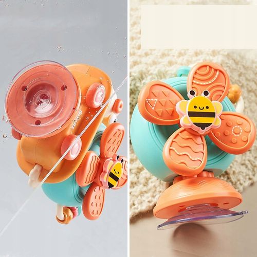 ŚLIMAK SENSORYCZNY JEŻDŻĄCY 4W1 SPINNER Z PRZYSSAWKĄ DLA DZIECI DO KĄPIELI na Arena.pl