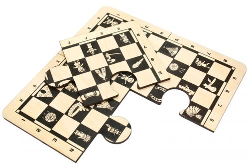 Gra Puzzle Szachy Brązowe na Arena.pl