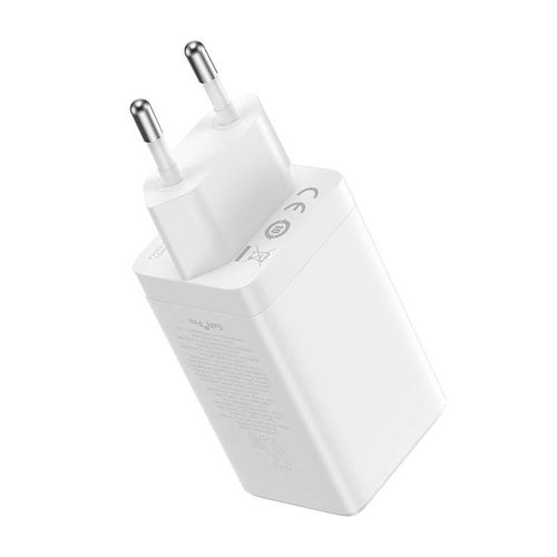 ładowarka sieciowa baseus gan5 pro 2xusb-c + usb, 65w (biała) na Arena.pl