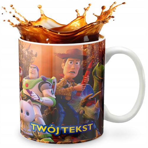 KUBEK 330ml GRAFIKA PREZENT ŚWIĘTA WZÓR - BAJKA TOY STORY + IMIĘ na Arena.pl