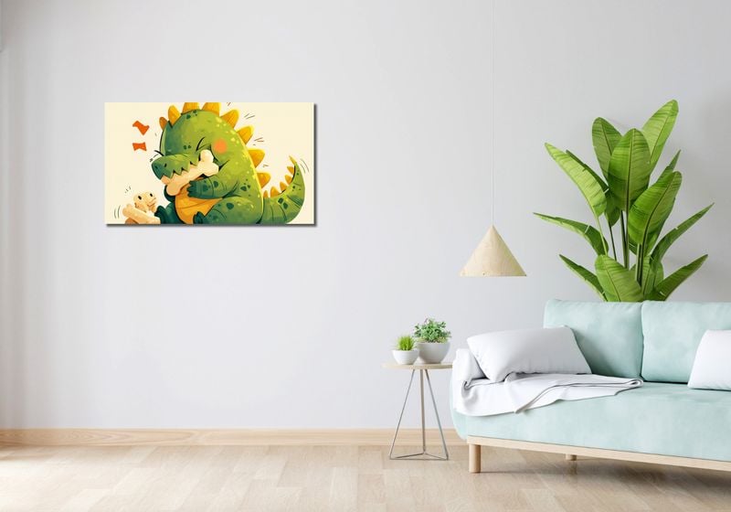 Obraz 90x50cm Uroczy Dinozaur zdjęcie 2
