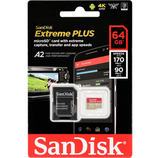 Karta pamięci SanDisk Extreme Plus Micro/SDXC 64GB SDSQXBZ-064GGN6MA