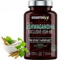ASHWAGANDHA PREMIUM KSM-66 EKSTRAKT Z KORZENIA MAX PORCJA STRES SEN RELAKS