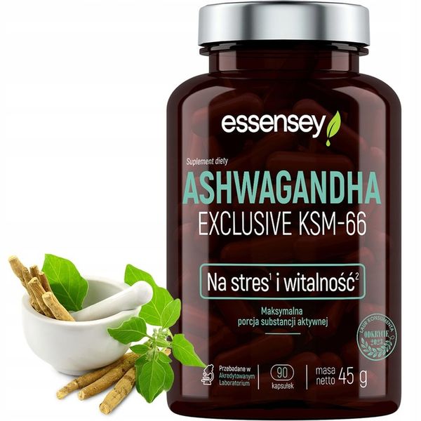 ASHWAGANDHA PREMIUM KSM-66 EKSTRAKT Z KORZENIA MAX PORCJA STRES SEN RELAKS zdjęcie 1
