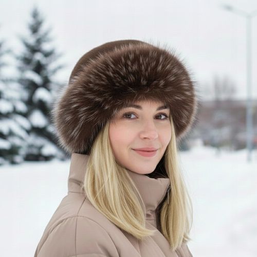 CZAPKA DAMSKA ZIMOWA MODNA ELEGANCKA CIEPŁA SZTUCZNE FUTERKO na Arena.pl