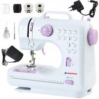 MASZYNA DO SZYCIA MINI MAŁA PEDAŁ 12 ŚCIEGÓW BATERIE MECHANICZNA PRZENOŚNA