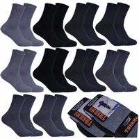 10x TERMO CIEPŁE MOCNE MĘSKIE SKARPETY ZIMOWE 42-46 TERMOAKTYWNE FROTOWE